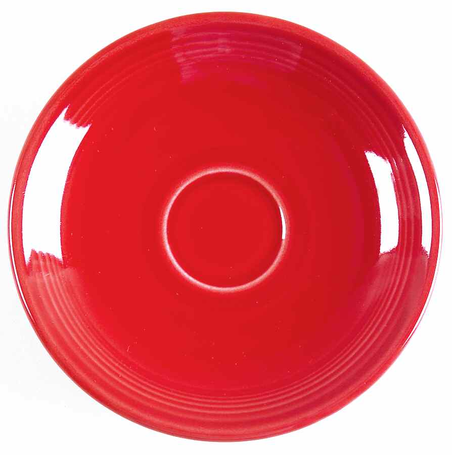 Fiesta Scarlet (Intro 2004) Saucer for Demitasse Cup by Homer Laughlin -1