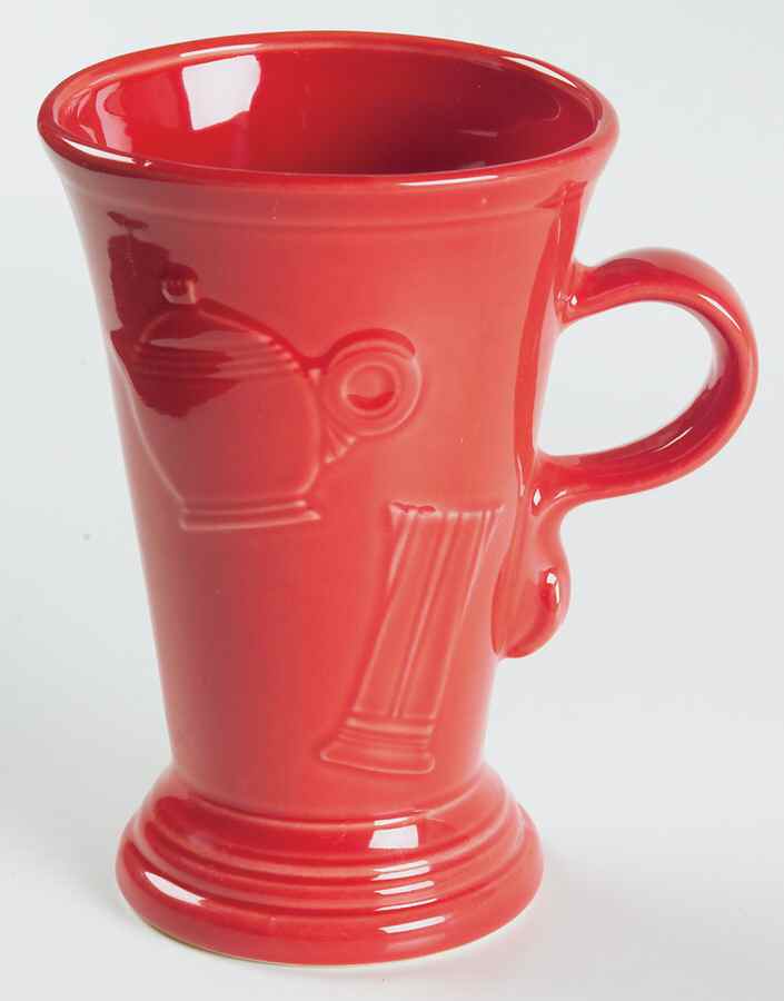 Fiesta Scarlet (Intro 2004) Pedestal Mug by Homer Laughlin -1