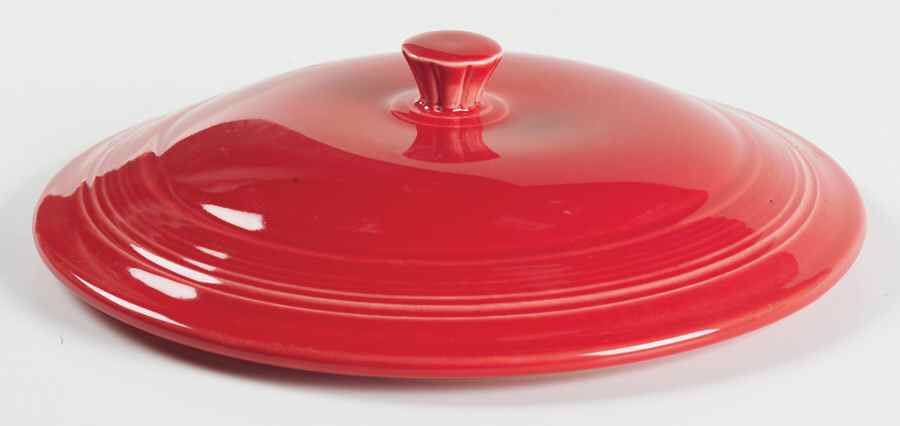 Fiesta Scarlet (Intro 2004) Lid for 2 Qt Round Covered Casserole by Homer Laughlin -1