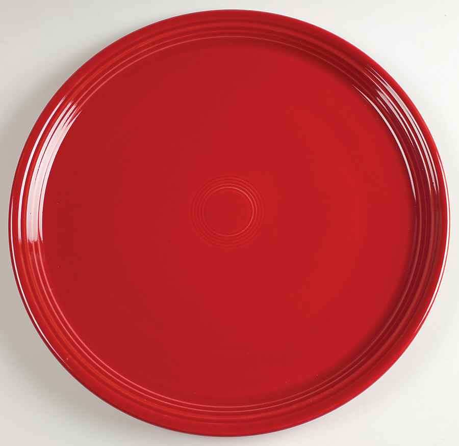 Fiesta Scarlet (Intro 2004) 15" Pizza Tray by Homer Laughlin -1