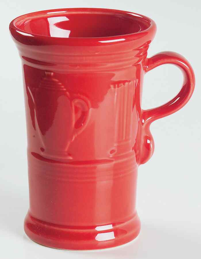 Fiesta Scarlet (Intro 2004) Cappuccino Mug by Homer Laughlin -1