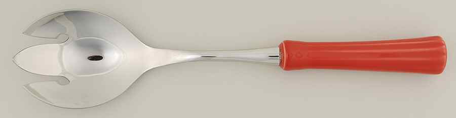 Fiesta Scarlet (Intro 2004) Slotted Serving Spoon with Stainless Bowl by Homer Laughlin -1