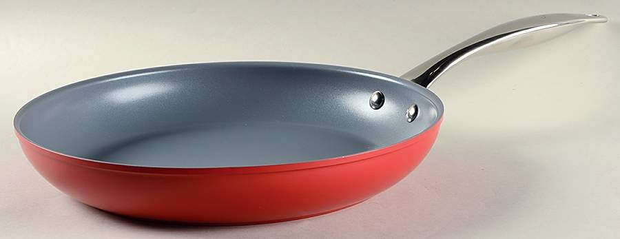 Fiesta Scarlet (Intro 2004) 11" Open Frypan by Homer Laughlin -1