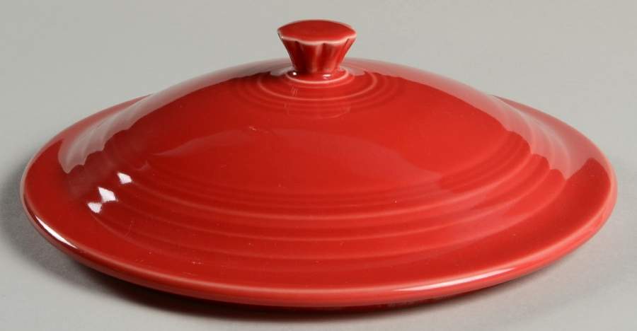 Fiesta Scarlet (Intro 2004) Ceramic Lid for 9 Qt Glass Beverage Dispenser by Homer Laughlin -1