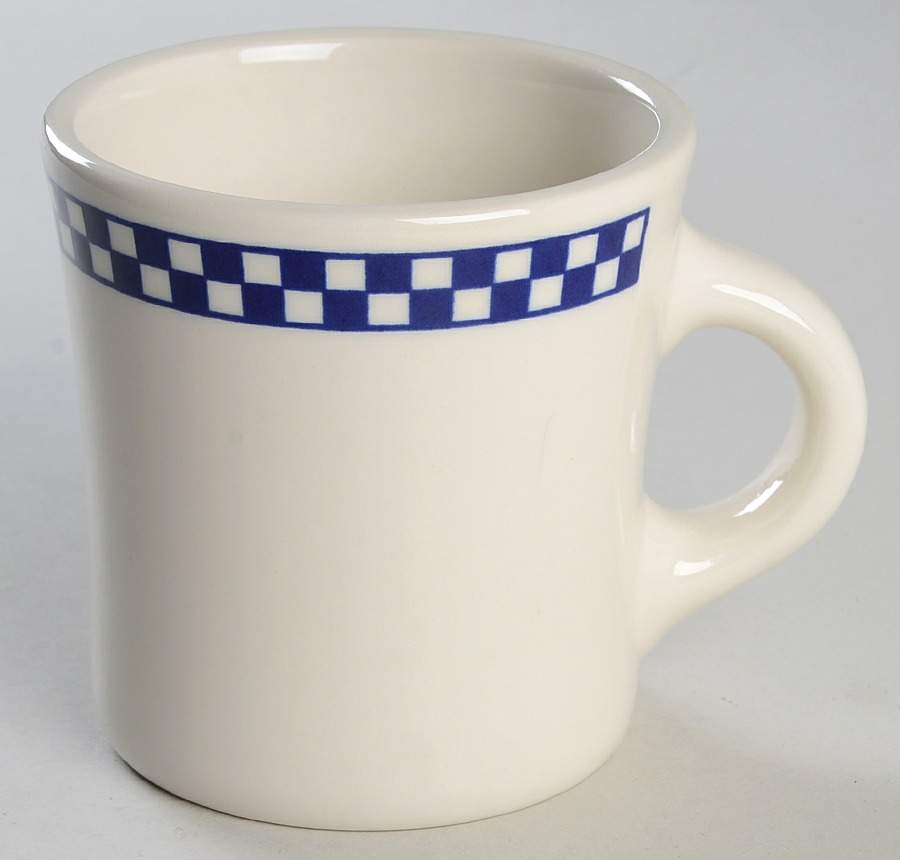 Checkers Cobalt Blue Mug by Homer Laughlin -1