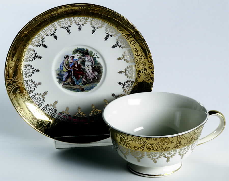 HLC2393 Footed Cup & Saucer Set by Homer Laughlin -1