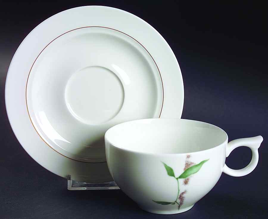 New Balance Green Flat Cup & Saucer Set by Hutschenreuther-1