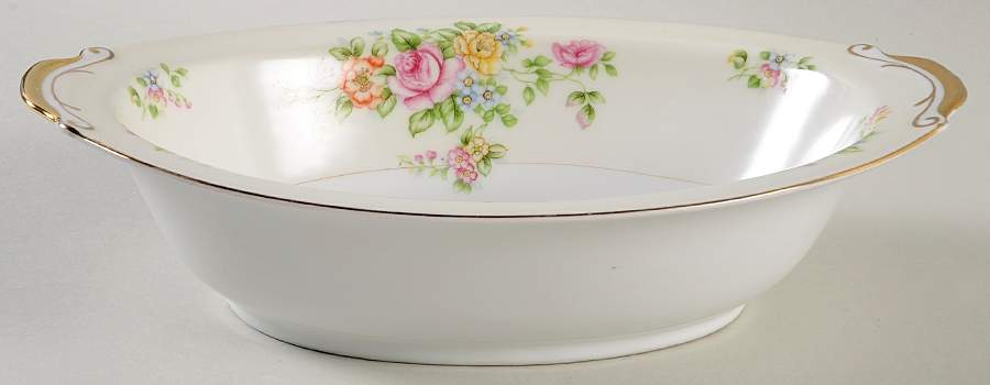 HIR48 10" Oval Vegetable Bowl by Hira China-1