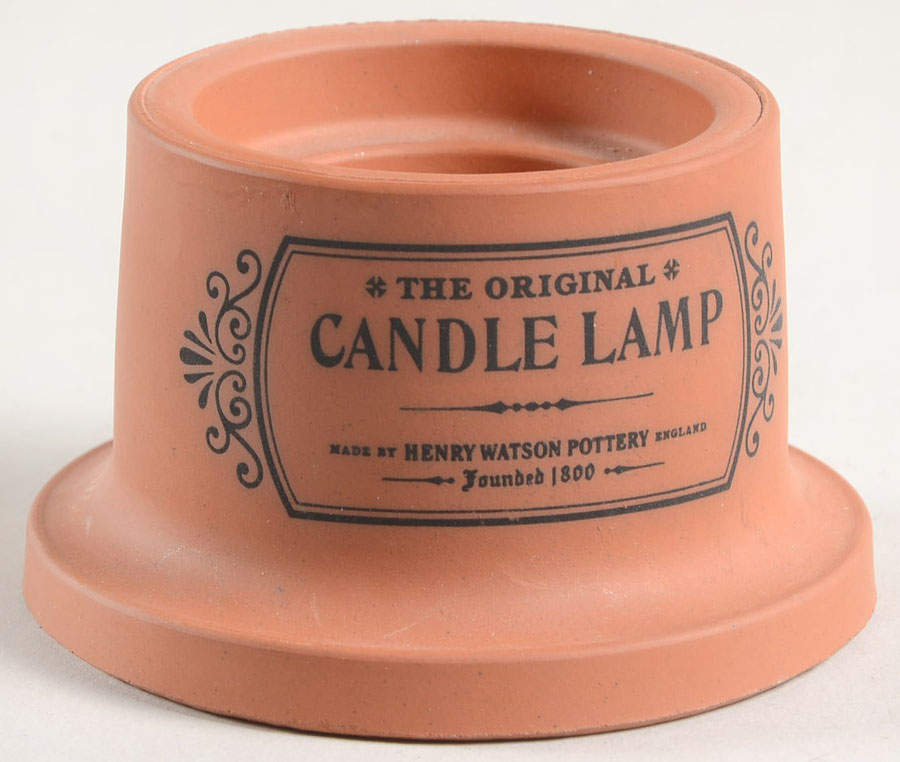 The Original Suffolk (Terra Cotta) Candle Lamp with Glass Globe, Base Only by Henry Watson-1