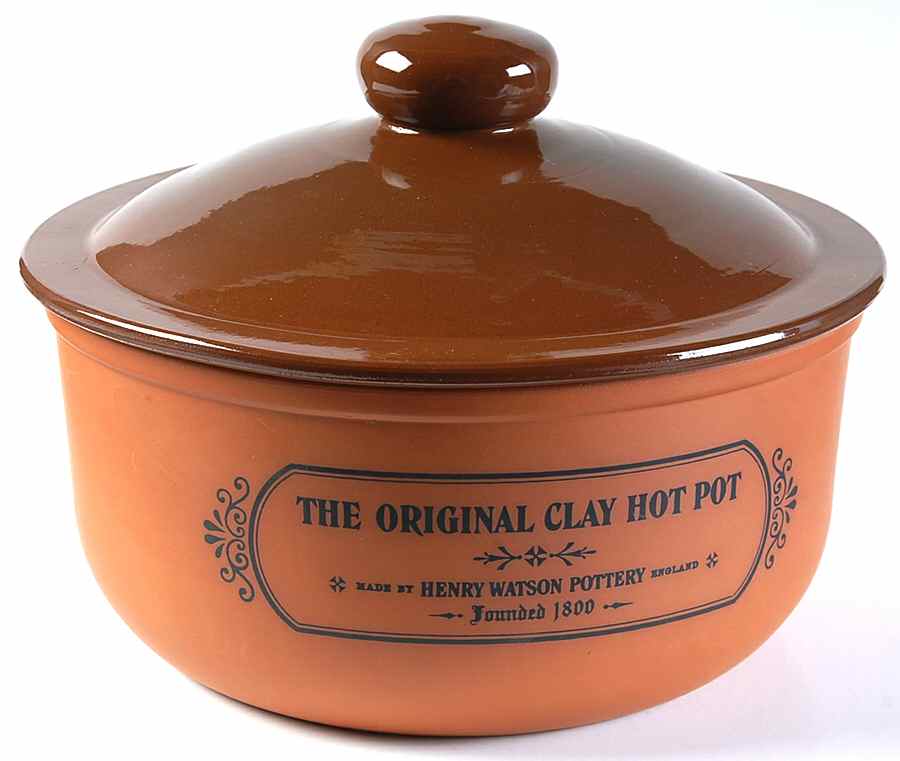 The Original Suffolk (Terra Cotta) 3 Qt Round Hot Pot & Glossy Lid by Henry Watson-1