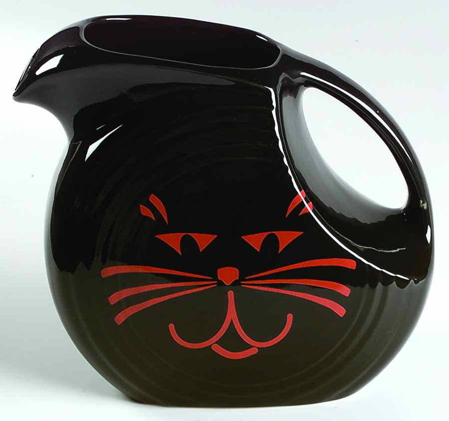 Fiesta Black Cat (Black Body) 64 Oz Pitcher by Homer Laughlin -1