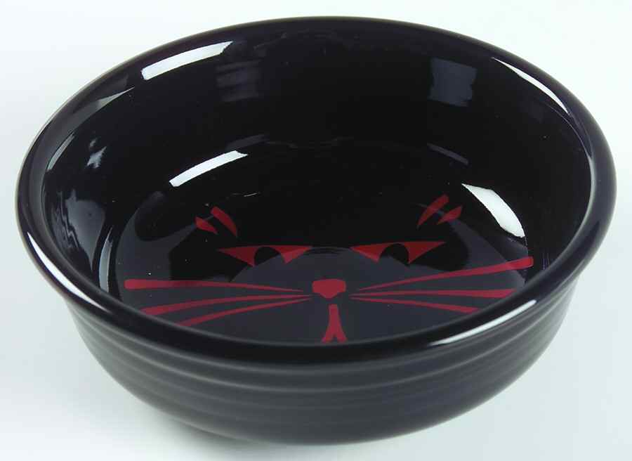 Fiesta Black Cat (Black Body) Soup/Cereal Bowl by Homer Laughlin -1