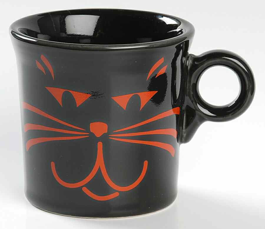 Fiesta Black Cat (Black Body) Mug by Homer Laughlin -1