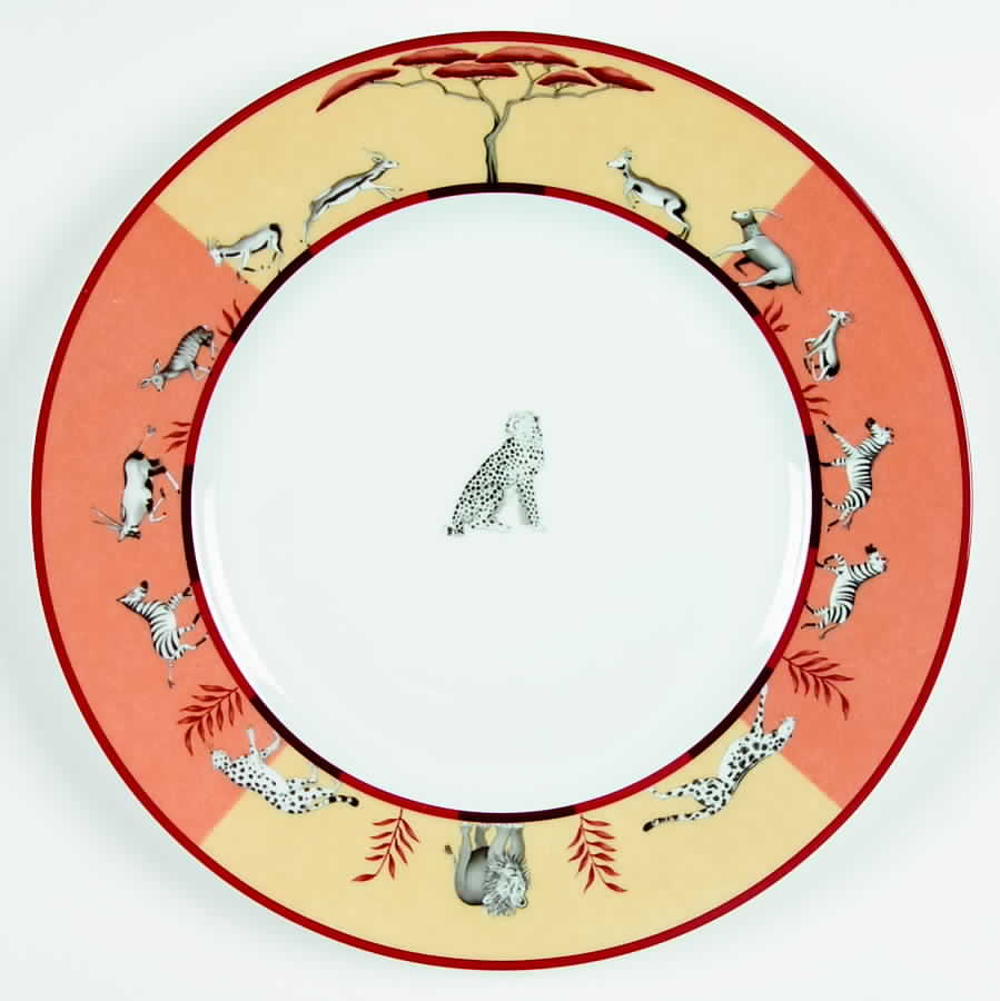 Africa Yellow-Orange Dinner Plate by Hermes-1