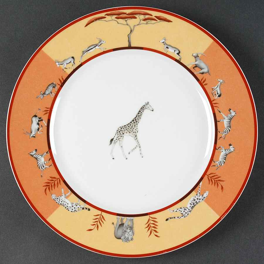 Africa Yellow-Orange Dinner Plate by Hermes-1