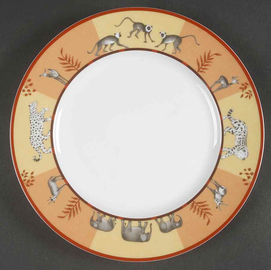 Africa Yellow-Orange Salad Plate by Hermes-1