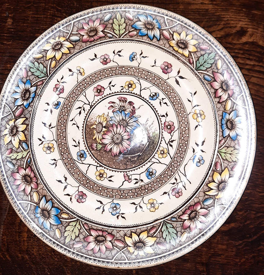 Palmyra Brown Multicolor Dinner Plate by Sampson Hancock & Sons-1