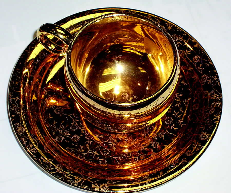 HLC2458 Flat Cup & Saucer Set by Homer Laughlin -1