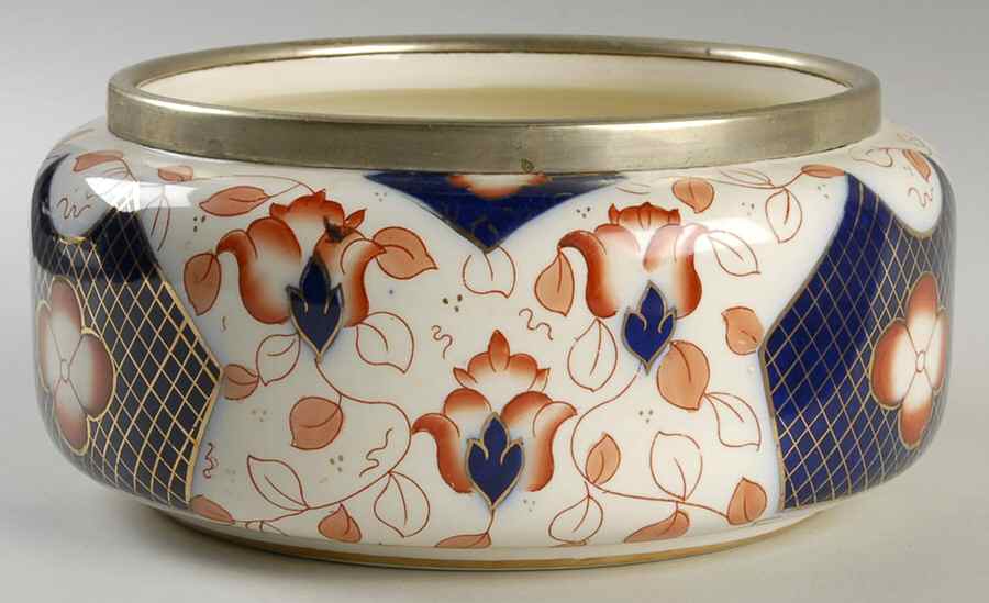 0363 7" Salad Serving Bowl W/Metal Rim by Hrs & Co-1