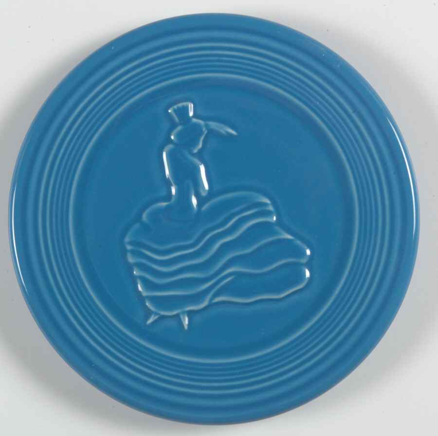 Fiesta Peacock (Intro 2005) Trivet by Homer Laughlin -1