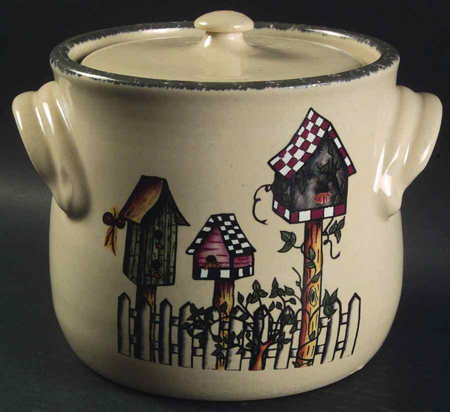 Birdhouse Bean Pot & Lid by Home & Garden Party-1