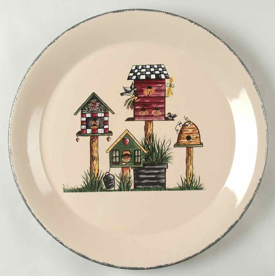 Birdhouse 13" Chop Plate (Round Platter) by Home & Garden Party-1