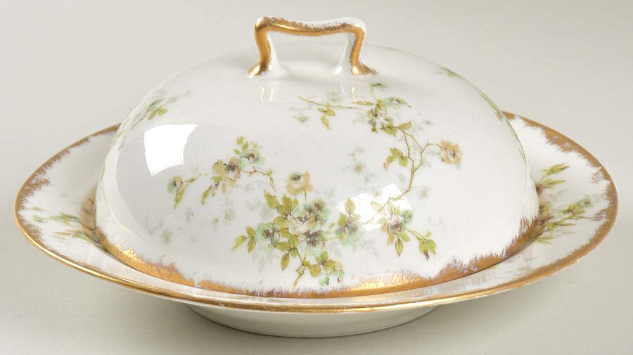 Schleiger 150-14 Round Covered Butter by Haviland-1
