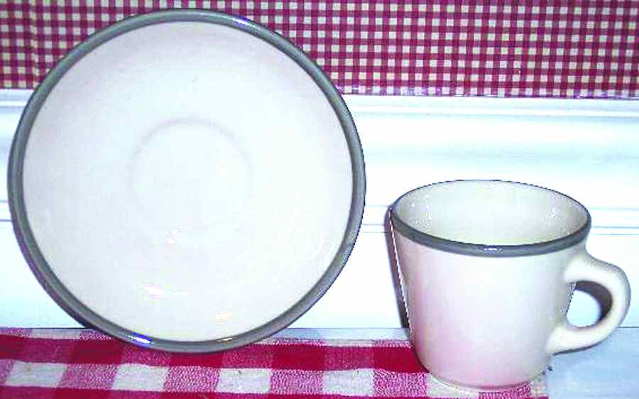 HLC2507 Flat Cup & Saucer Set by Homer Laughlin -1