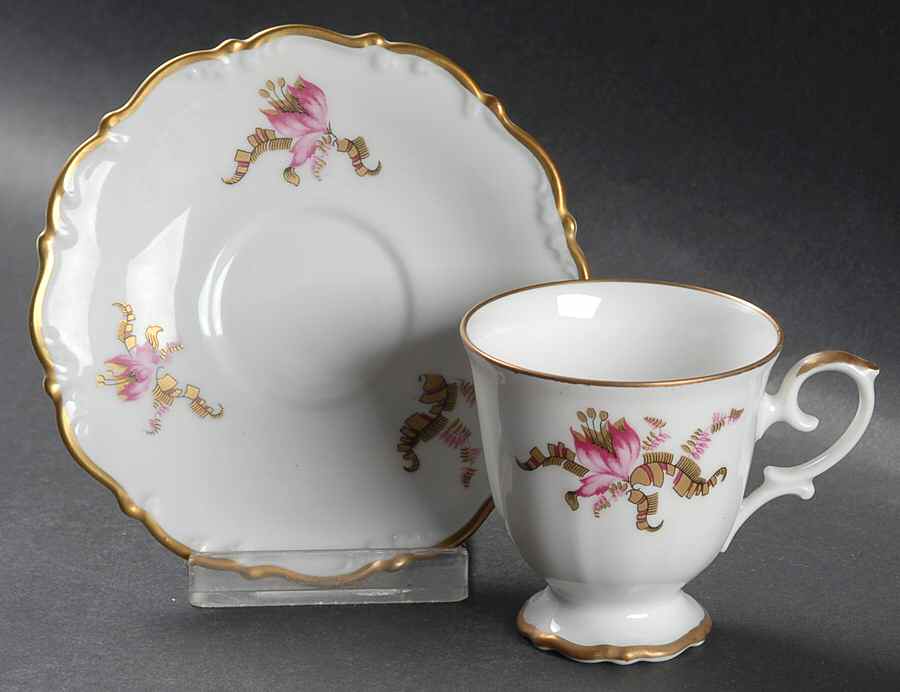 HAK7 Footed Demitasse Cup & Saucer Set by Hackefors-1