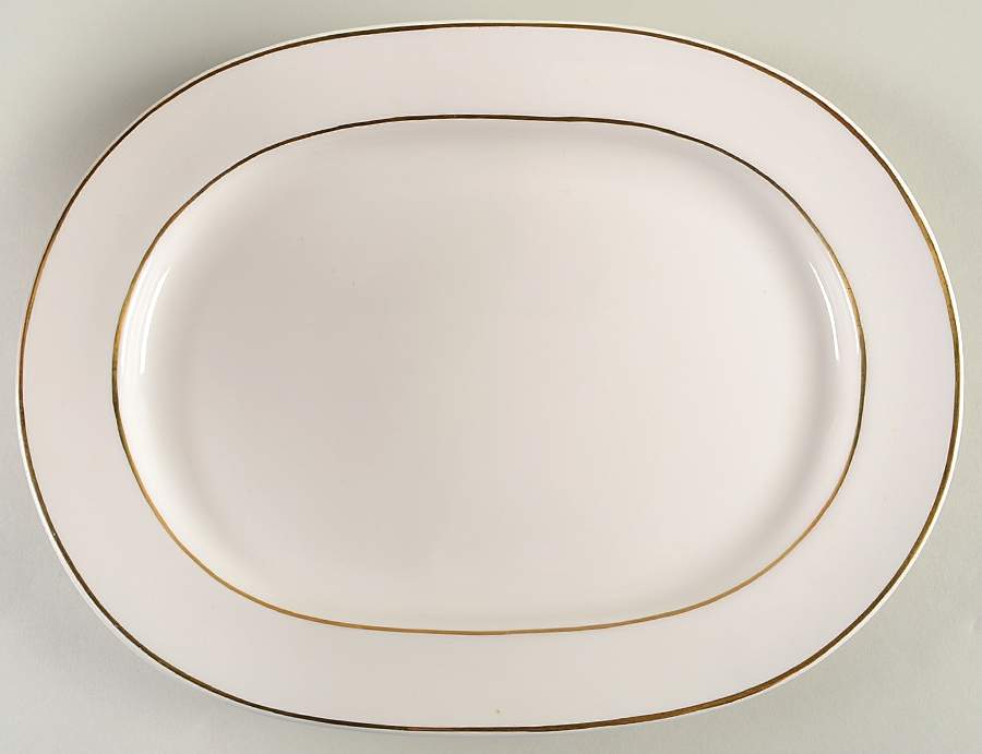 Oro (Ameriwhite) 13" Oval Serving Platter by Homer Laughlin -1