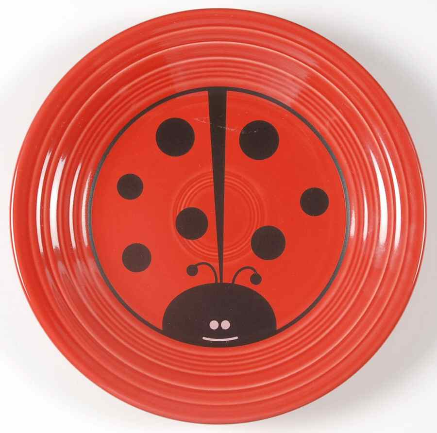Fiesta Ladybug Luncheon Plate by Homer Laughlin -1