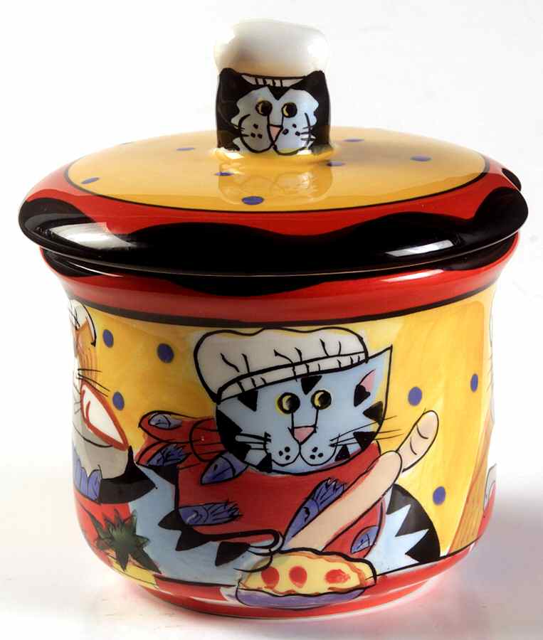 Catzilla Sugar Bowl & Lid by Henriksen Imports-1