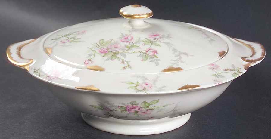 Sylvia White (Isle de France) Round Covered Vegetable by Haviland-1