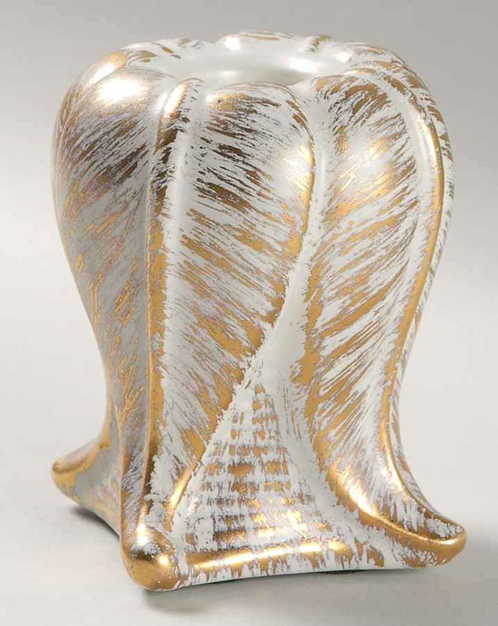 Gold Tweed Small Candlestick by Haeger-1