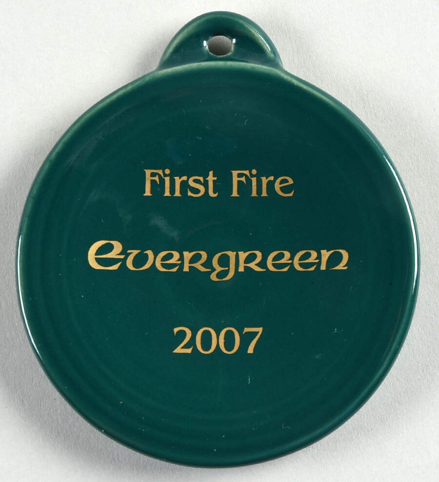 Fiesta Evergreen (Intro 2007) 2007 First Fire Ornament by Homer Laughlin -1