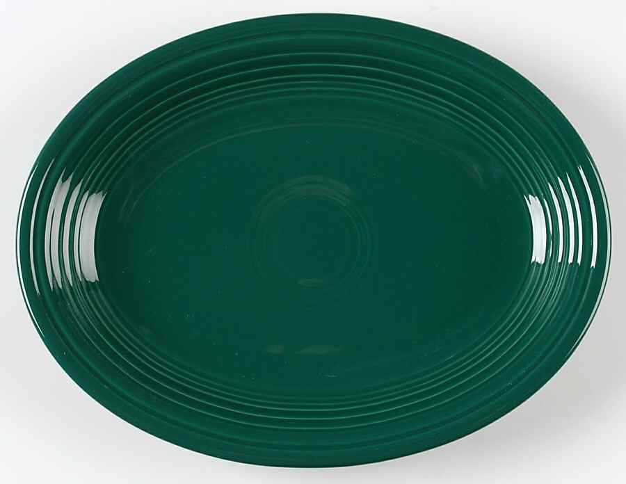 Fiesta Evergreen (Intro 2007) 11" Oval Serving Platter by Homer Laughlin -1