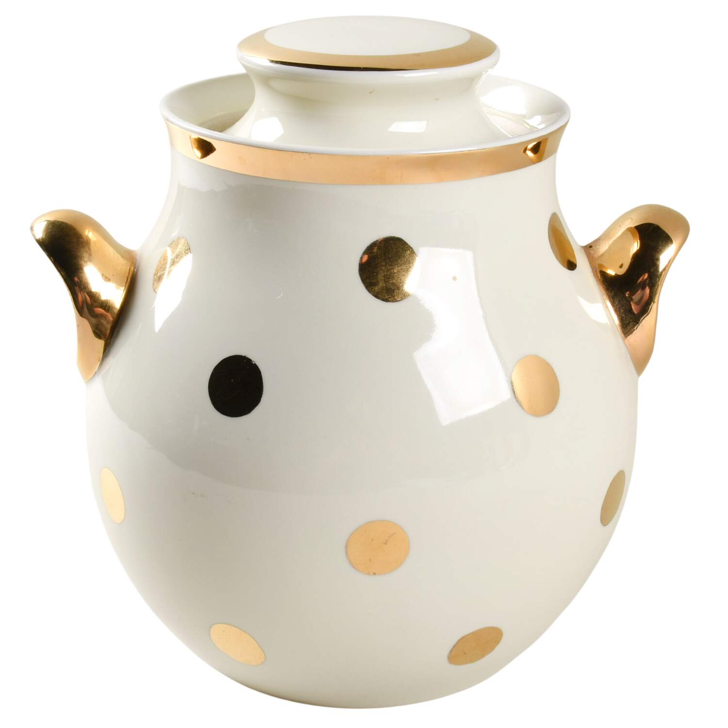 Gold Label Kitchenware Dots Cookie Jar & Lid by Hall-1