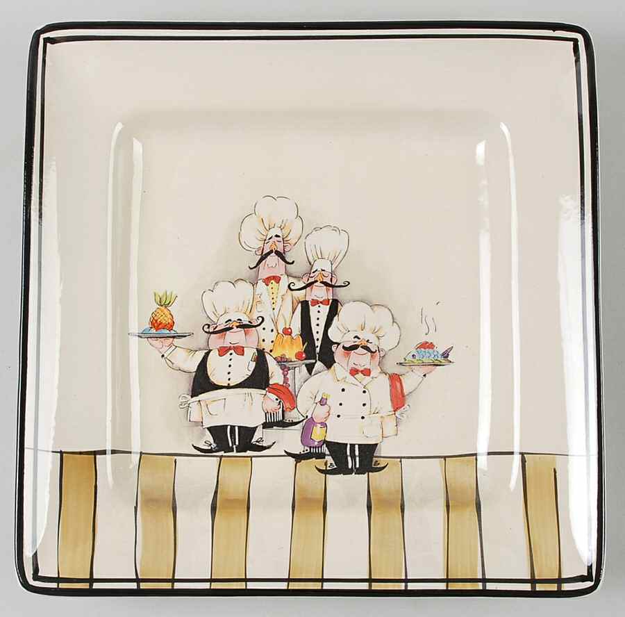 Le Chef Square Dinner Plate by Hd Designs-1