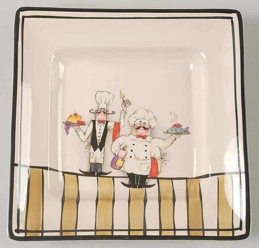 Le Chef Square Salad Plate by Hd Designs-1