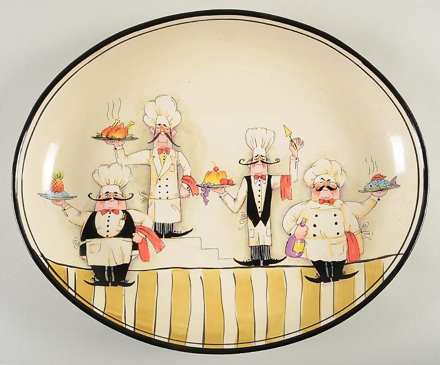 Le Chef 15" Deep Oval Serving Platter by Hd Designs-1