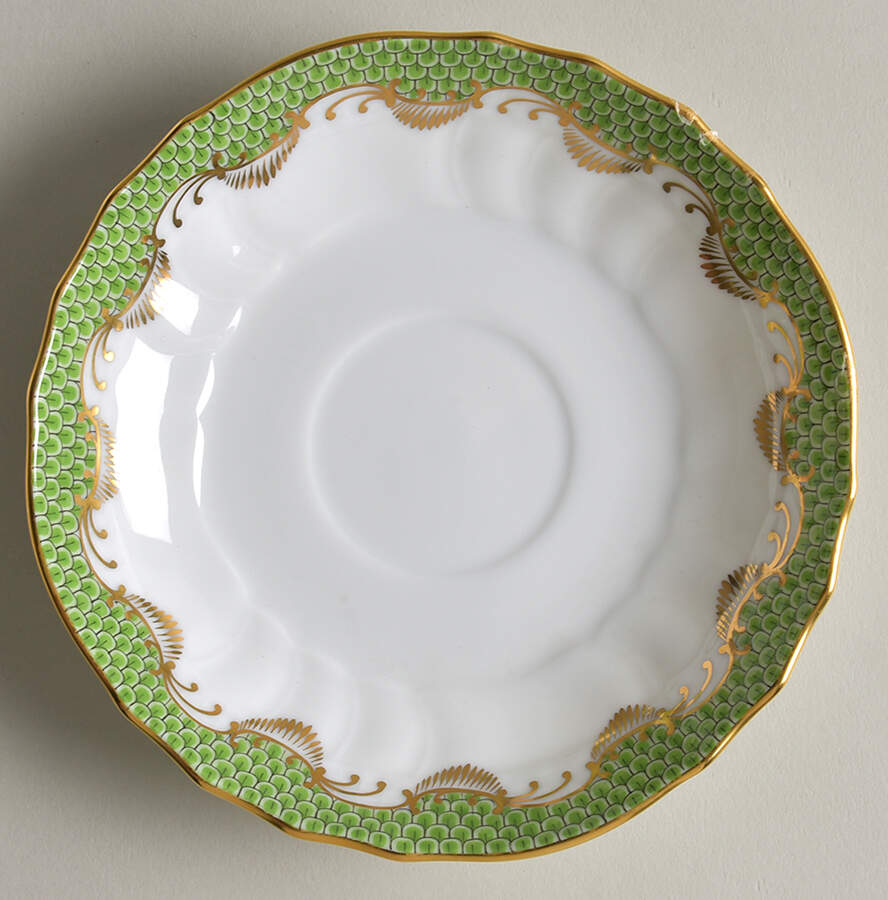 Fish Scale Saucer for Footed Cup by Herend-1