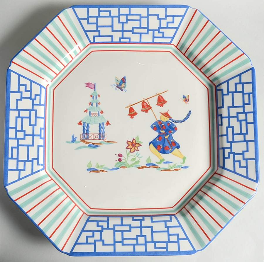 Chinatown 18" Square Serving Platter by Home James-1