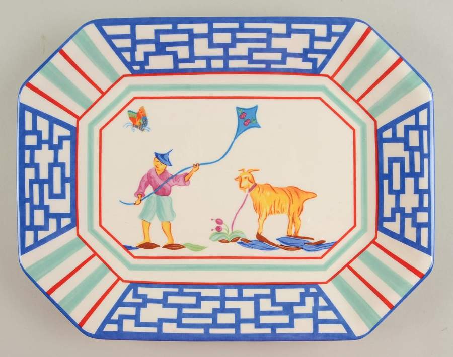 Chinatown 12" Octagonal Serving Platter by Home James-1