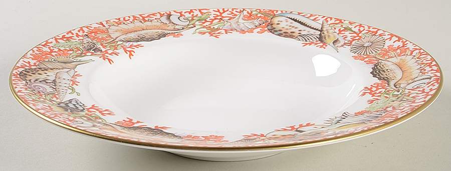 Sea Treasures Large Rim Soup Bowl by Home James-1