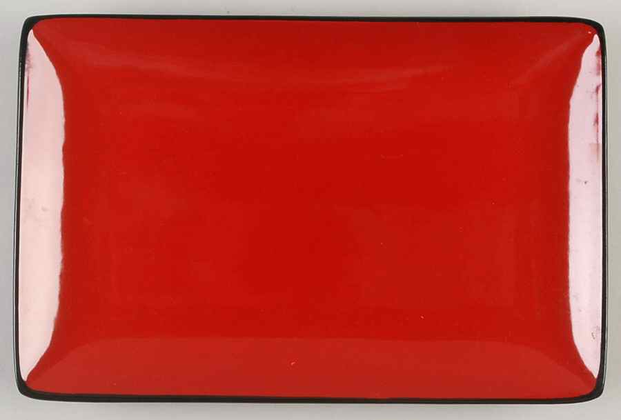 Rave Red Square 12" Rectangular Serving Platter by Home Trends-1