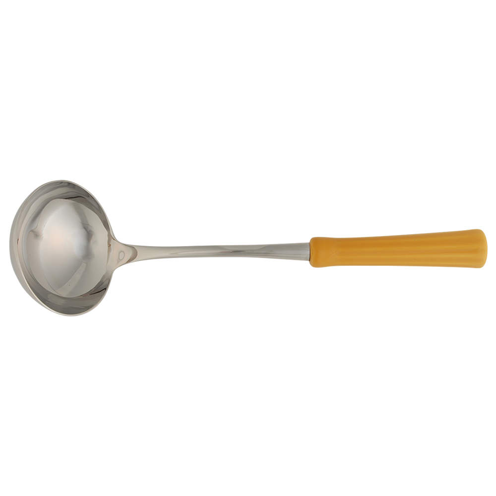 Fiesta Marigold (Intro 2008, 75th Anniversary) Soup Ladle with Stainless Bowl by Homer Laughlin -1