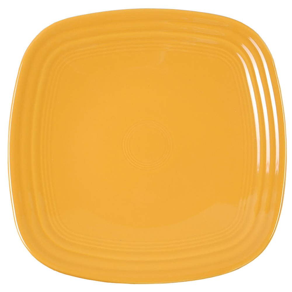 Fiesta Marigold (Intro 2008, 75th Anniversary) Square Luncheon Plate by Homer Laughlin -1