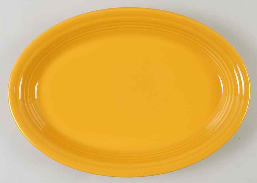Fiesta Marigold (Intro 2008, 75th Anniversary) 13" Oval Serving Platter by Homer Laughlin -1