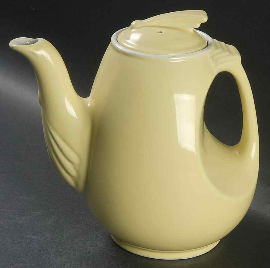 Canary Yellow Sundial Teapot & Lid by Hall-1