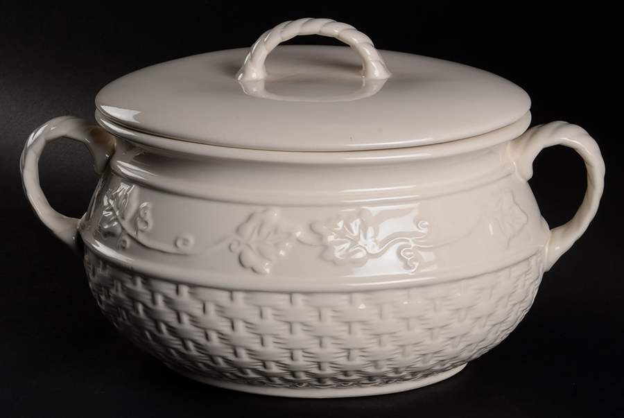 Veranda Bean Pot & Lid by Home & Garden Party-1